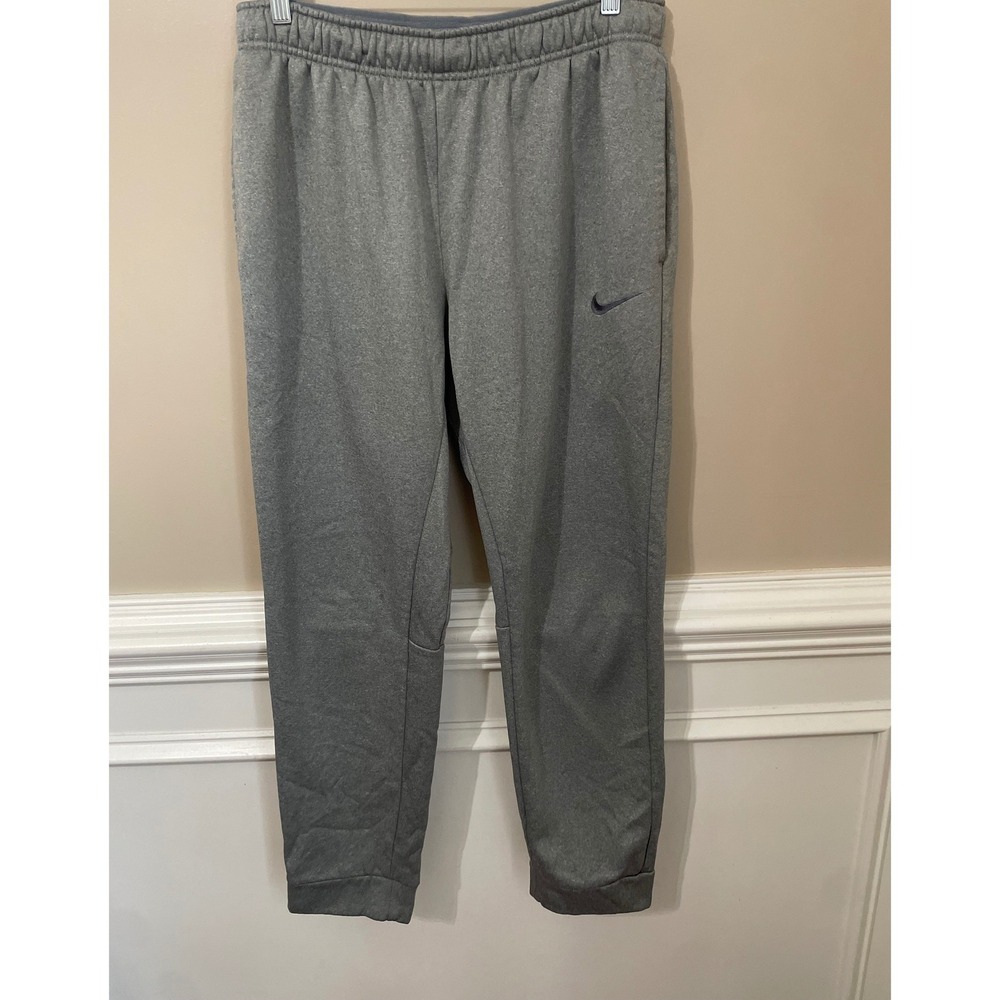 Nike Therma-FIT Mens Gray Fleece Jogger Sweatpants Size Large